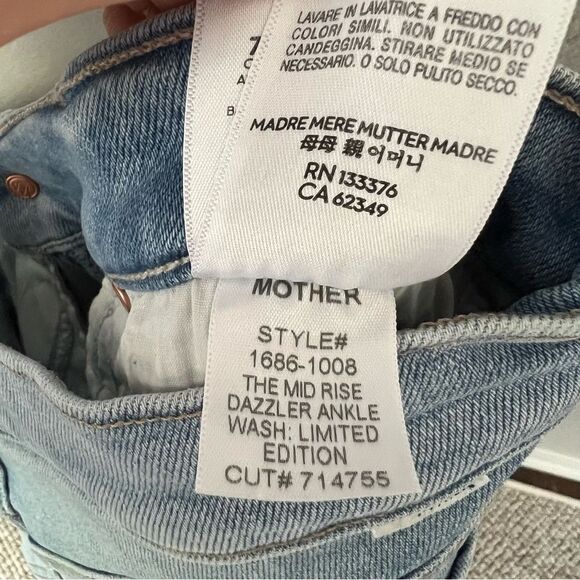MOTHER The Mid Rise Dazzler Ankle Jeans Size 29 Limited Edition - Picture 11 of 11